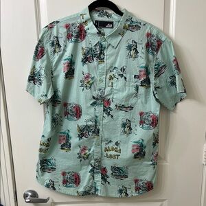 Lost Men’s Green Short Sleeve Shirt